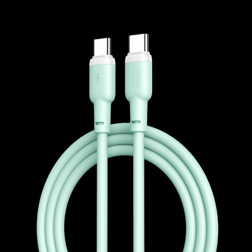XO NB208A Liquid Silicone Data Type-c to Lightning 20W cable 1m Green