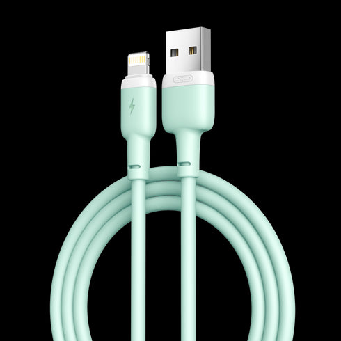 XO NB208 Liquid Silicone Data Lightning Cable 1m Green
