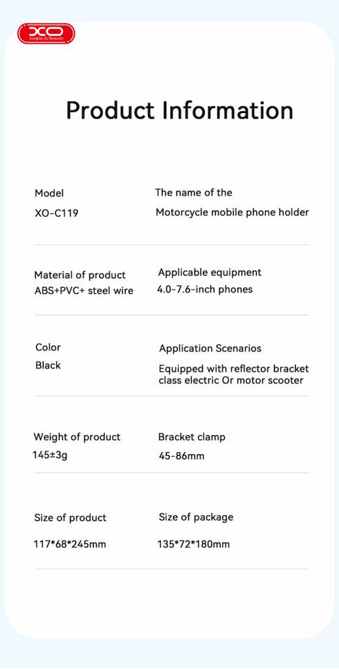 XO C119 Βάση Μηχανής Περιστρεφόμενη