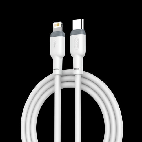XO NB208 Liquid Silicone Data Lightning Cable 1m White