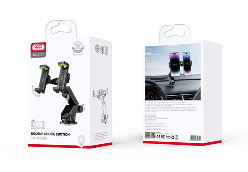XO C117 Διπλή Βάση Αυτοκινήτου με Βεντούζα