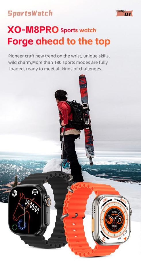 XO M8 PRO smart sports call watch Black