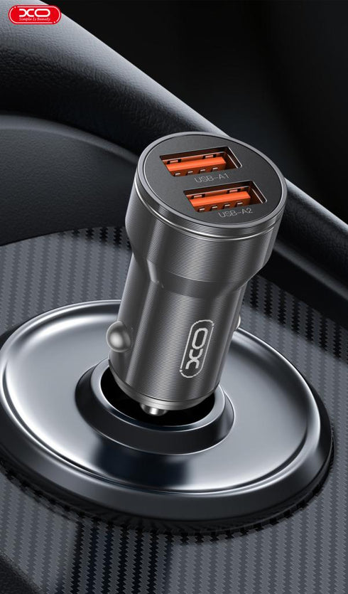 XO CC48 Smart Μεταλλικός Διπλός USB Universal Φορτιστής Αυτοκινήτου