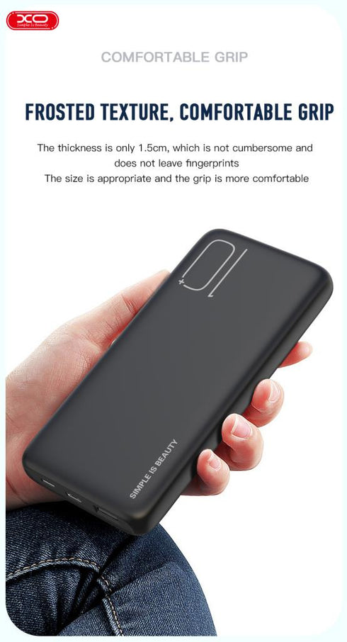 XO PR182 Power Bank με Φωτεινή Ένδειξη 10000mAh Μαύρο