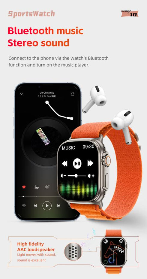 XO M8 PRO smart sports call watch Black