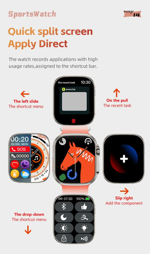 XO M8 PRO smart sports call watch Black