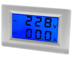 ΟΡΓΑΝΟ ΠΙΝΑΚΟΣ ΑΜΠΕΡΟΜΕΤΡΟ+ΒΟΛΤΟΜΕΤΡΟ ΨΗΦΙΑΚΟ AC 69X41 ΜΕΣΩ ΜΕΤΑΣΧΗΜΑΤΙΣΤΗ 100/5A LCD SLIM D85 SFM