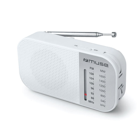 Radio M-025RW MUSE Battery White Analog