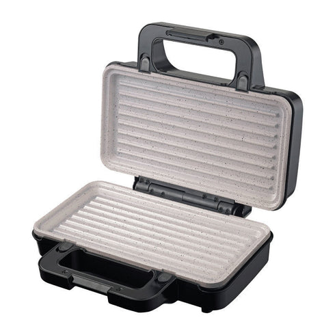 Toaster PRSM-40383 Primo 2 Seats XLong Ceramic "marble" grill removable plates Black / stainless steel