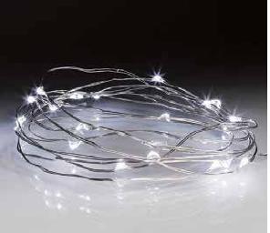 30LEDs ΣΥΡΜΑ ΑΣΗΜΙ/COOL 3μ ΓΙΑ 3ΑΑ ΜΠΑΤΑΡΙΑ