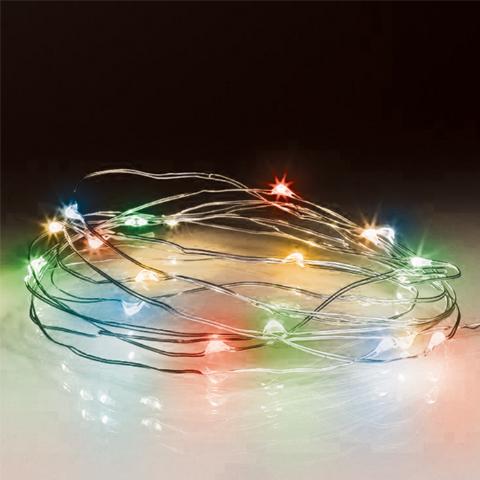 30LEDs ΣΥΡΜΑ ΑΣΗΜΙ/MULTI 3μ ΓΙΑ 3ΑΑ ΜΠΑΤΑΡΙΑ