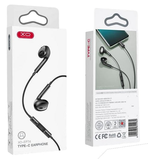 XO EP74 4th Generation TypeC Handsfree Black