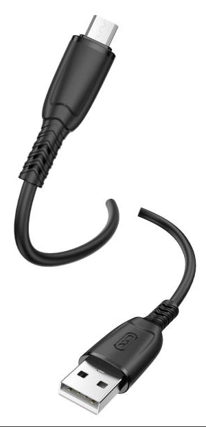 XO NB247 Suluo Series Portable Silicone 6A Micro Data Cable L=25cm with Cable Clip