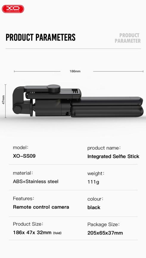 XO SS09 Τρίποδο Bluetooth με κοντρολ