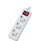 Power strip V03BK Alfaone 3 positions with switch 3X1,5mm 1,5m White