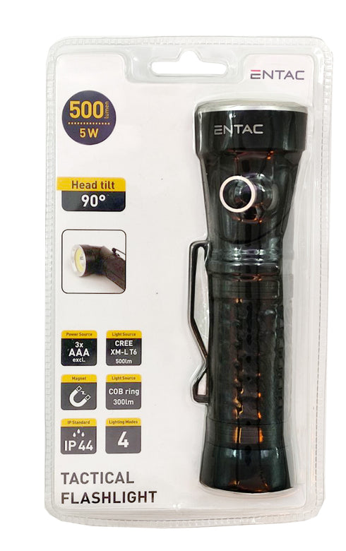 Entac Φακός 90° 5W T6 Αλουμινίου (3xAAA Δεν περιλαμβ.)