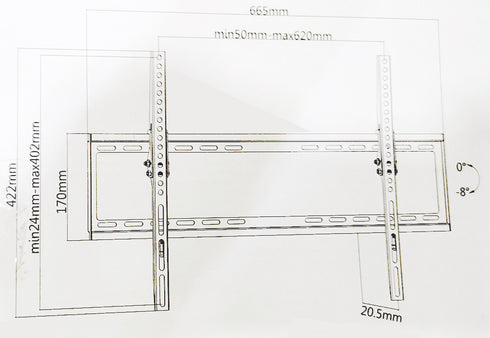 ATC Βάση TV Επιτοίχια ATC-070 37"- 70"
