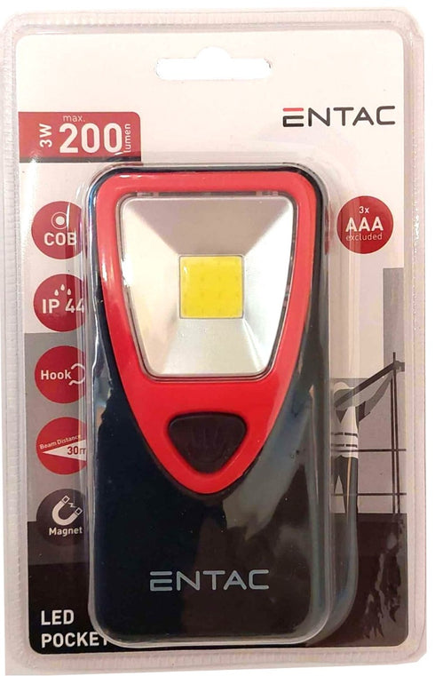 Entac Φακός Εργασίας Τσέπης 3W COB