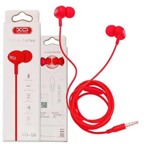 XO S6 Candy Handsfree Κόκκινο