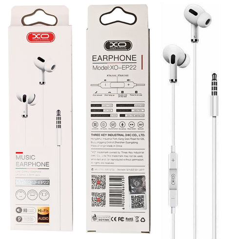XO EP22 3.5mm Handsfree Άσπρο